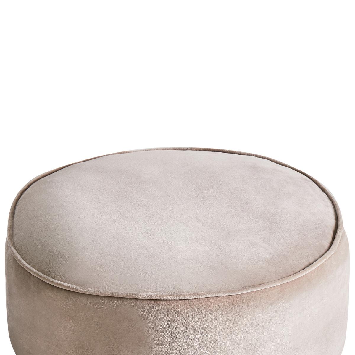 POUF Hellbraun Yulle - Hellbraun, Textil (60/25/60cm) - Beliani