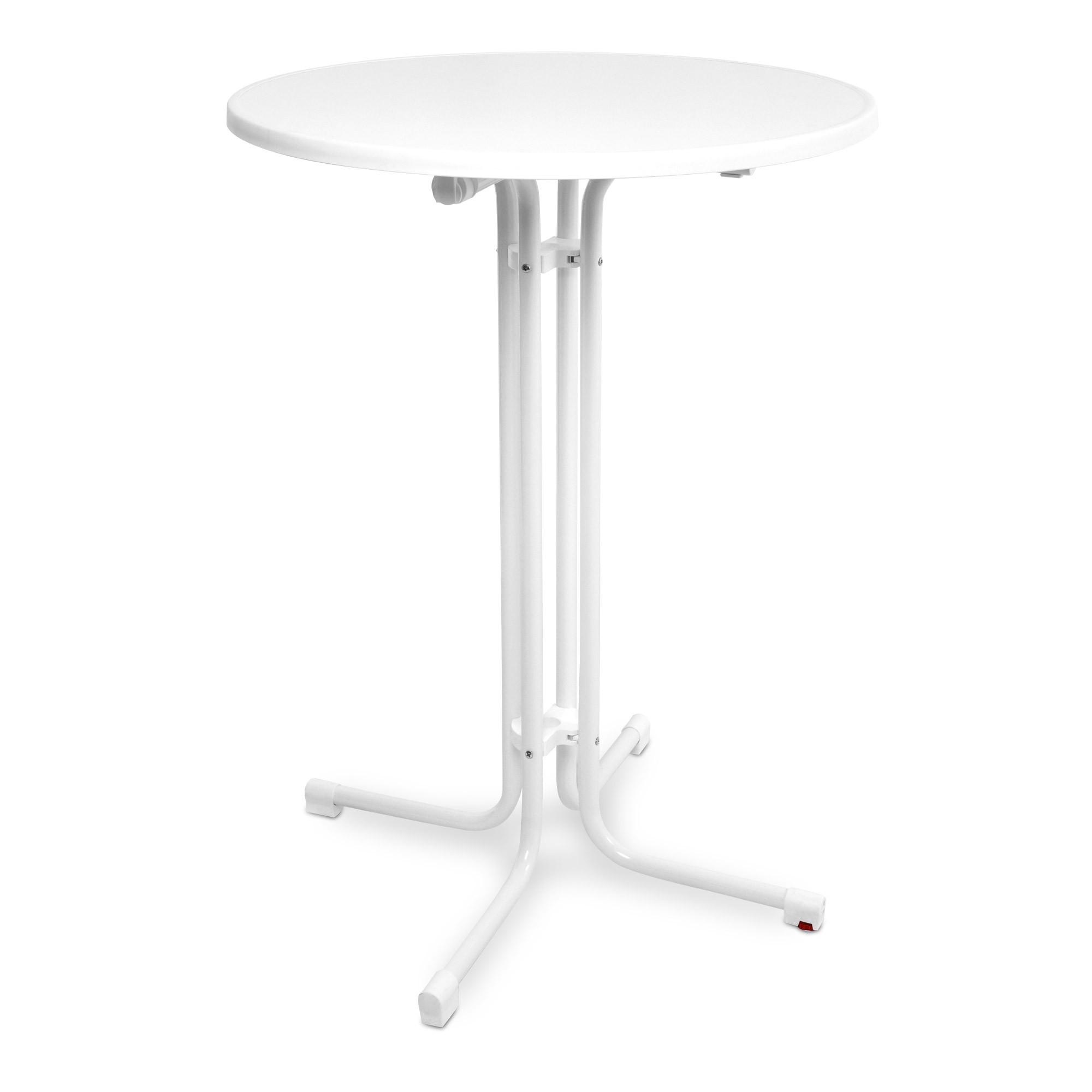 STEHTISCH Sylt - Weiß, Metall (80/80/110cm) - Beautissu 