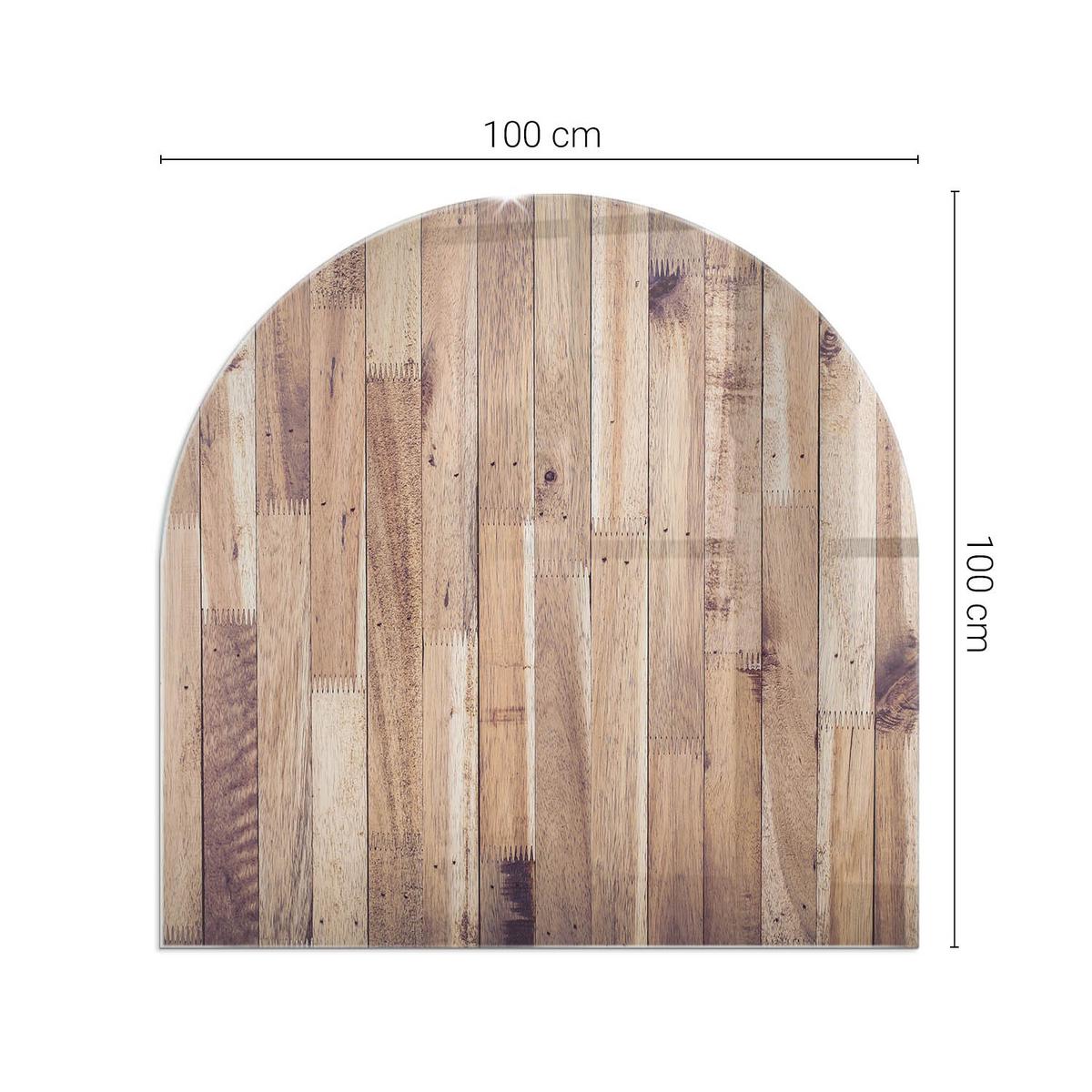 GLASPLATTE für Kamin 100x100 cm - Braun, Glas (100/100/0.4cm) - TULUP