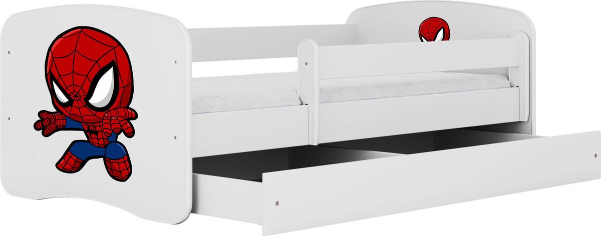 KINDERBETT Emily mit Schublade und Matratze, Weiß 80x180 cm - Weiß, Holzwerkstoff (180/80cm) - WFL GROUP