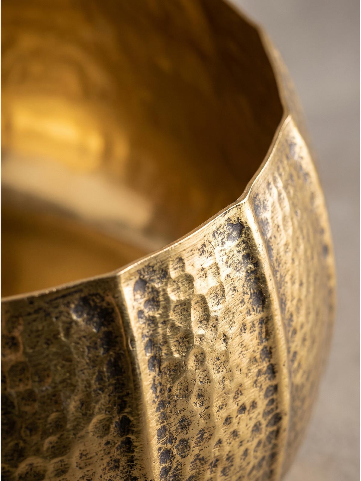 SCHALEN 2er-Set ECHAZ, Aluminium, handgefertigt, Gold, Ø 39 x 17 cm - Goldfarben, Metall (39/17/39cm) - KADIMA DESIGN