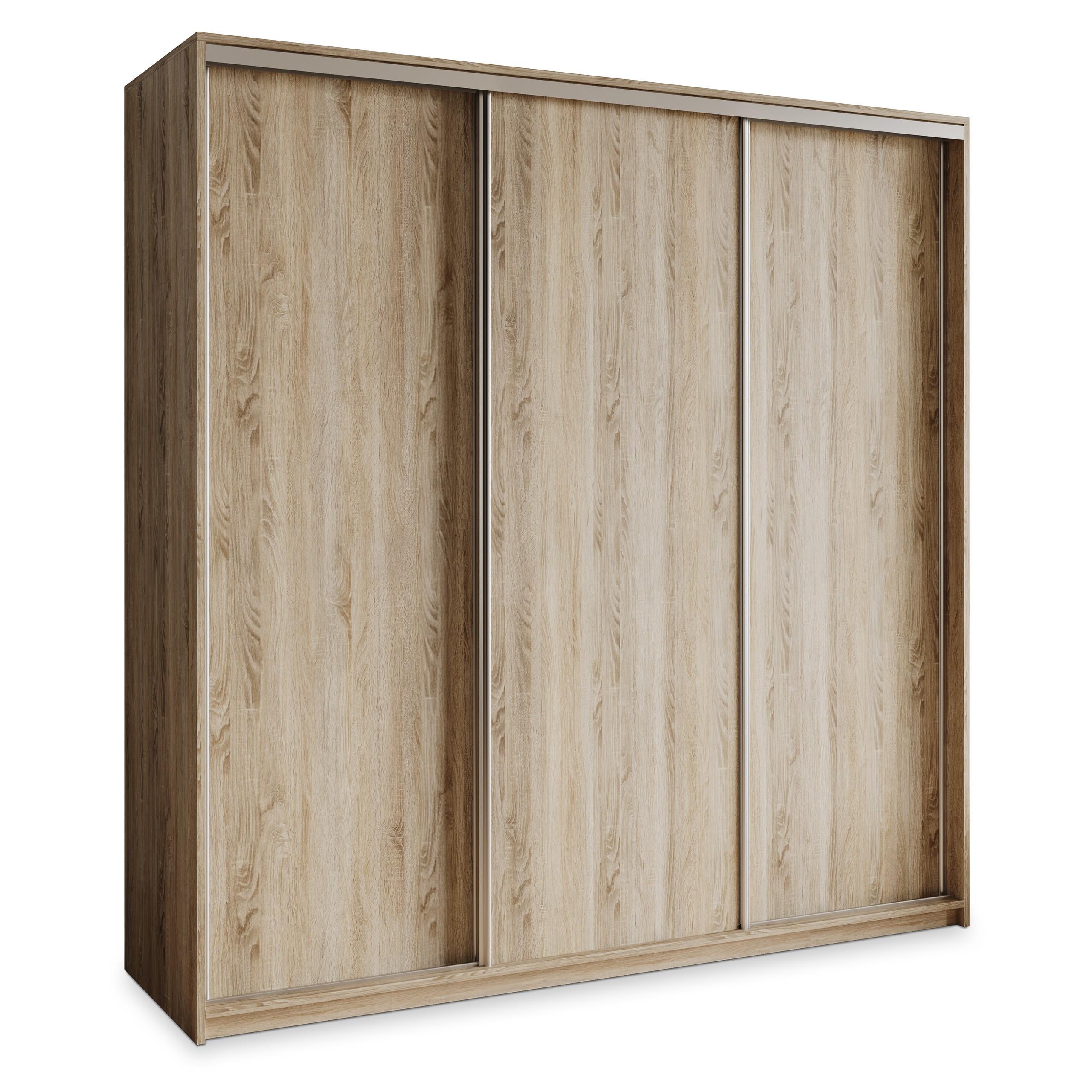 SCHWEBETÜRENSCHRANK NISSE 200/205/60 cm 3-türig Sonoma Eiche - Sonoma Eiche, Holzwerkstoff (200/205/60cm) - MASSENO