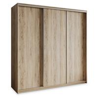SCHWEBETÜRENSCHRANK NISSE 200/205/60 cm 3-türig Sonoma Eiche - Sonoma Eiche, Holzwerkstoff (200/205/60cm) - MASSENO