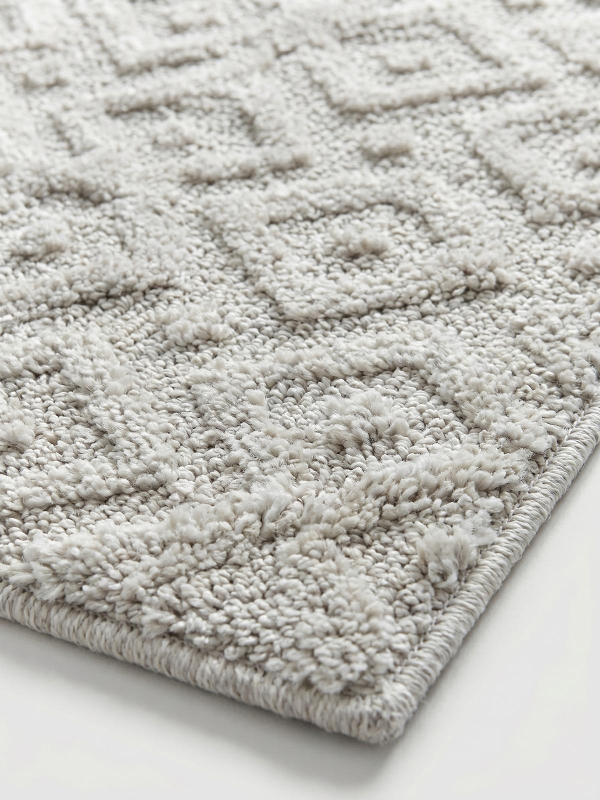TEPPICH Hochflor EISACK in Creme, geometrisch, 80 x 250 cm - Beige, Textil (250/80cm) - KADIMA DESIGN