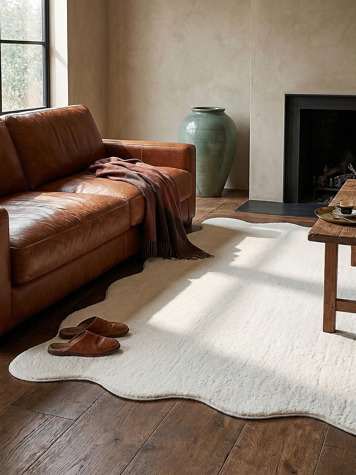 HOCHFLORTEPPICH Antirutsch Uni TIRSO Polyester Creme 160 x 220 cm - Beige, Textil (160/220cm) - KADIMA DESIGN