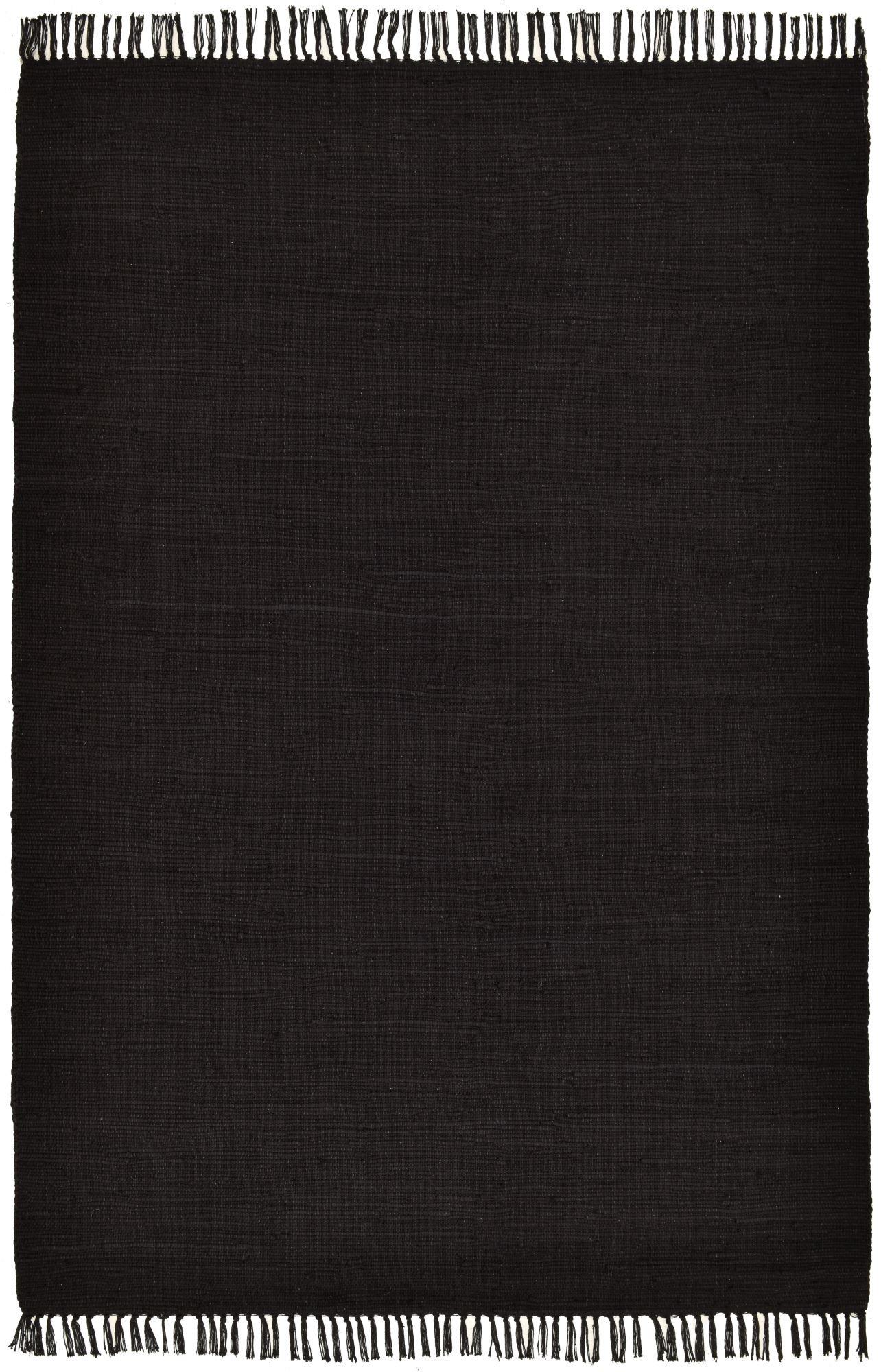 FLECKERLTEPPICH Chindi 70x140 cm - Schwarz, Textil (70/140cm) - Rug and Roll