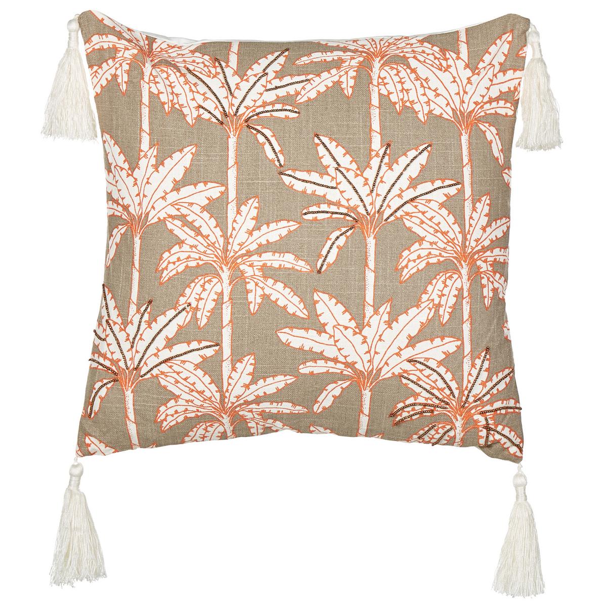 DEKOKISSEN 2er-Set Bunt 45/45 cm Melobesia - Beige/Multicolor, Naturmaterialien (45/45cm) - Beliani