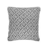 DEKOKISSEN Grau 40/45 cm Kizkalesi - Grau, Naturmaterialien (45/40cm) - Beliani