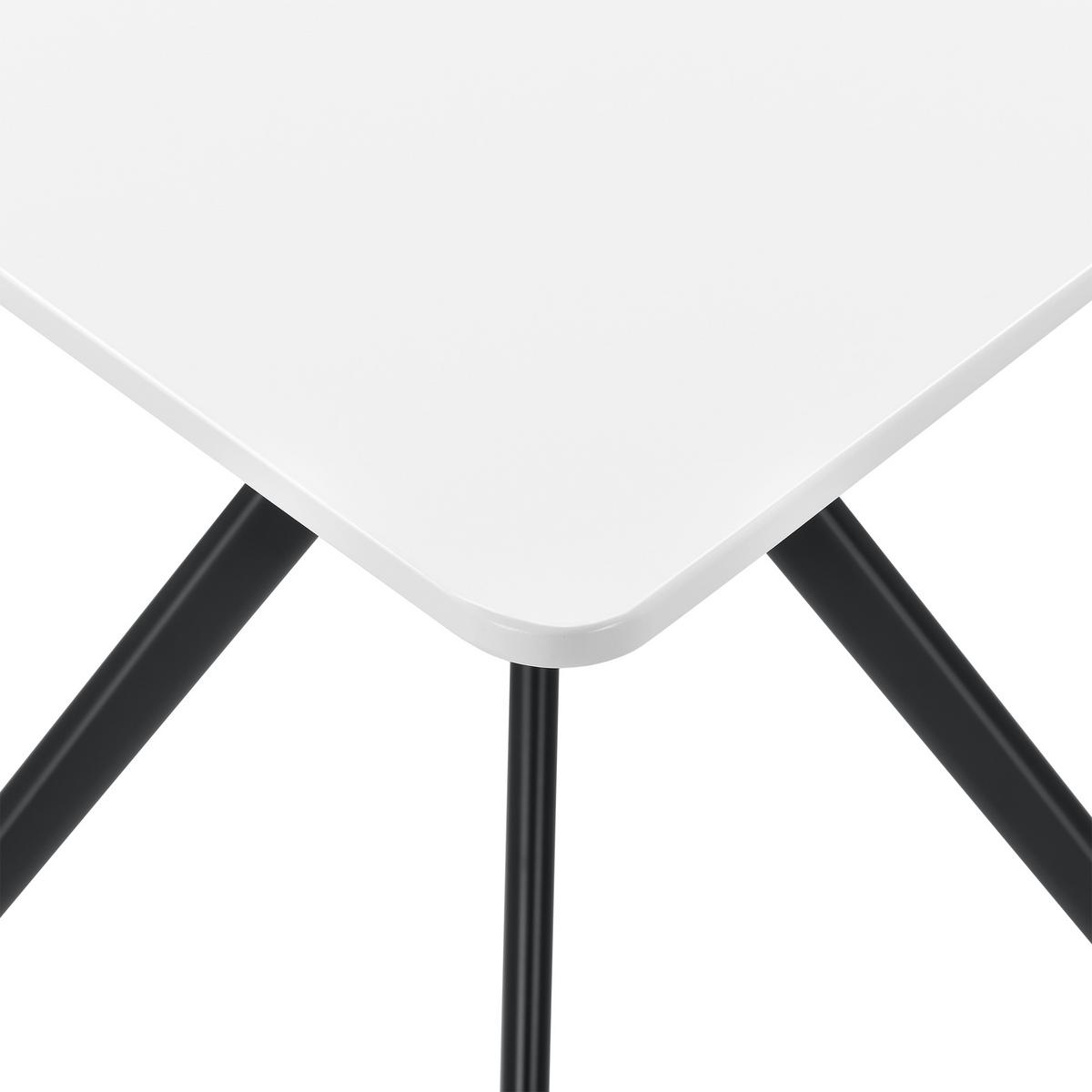 ESSTISCH Ankara - Weiß, Holzwerkstoff/Metall (60/60/75cm) - [en.casa]