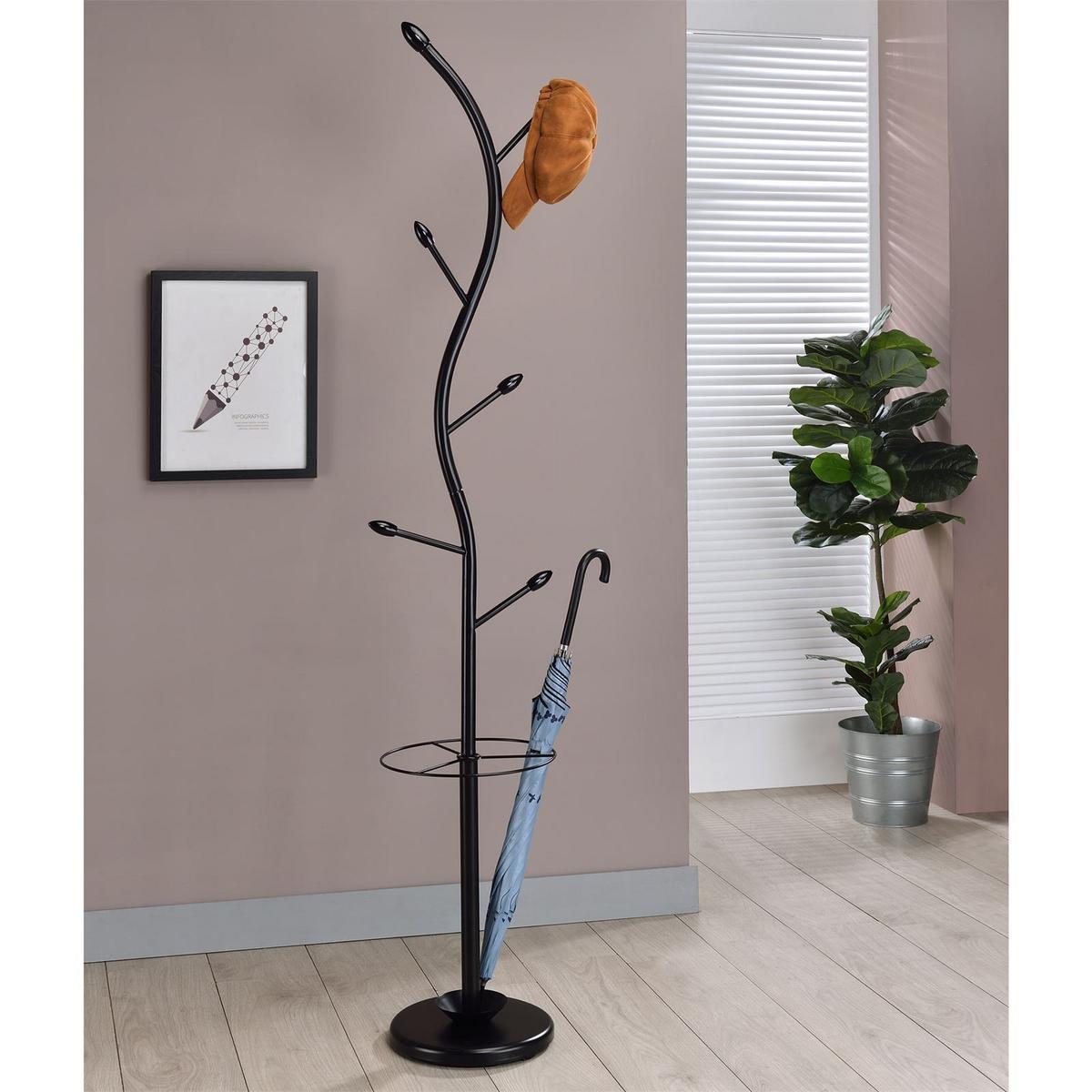 KLEIDERSTÄNDER TRIANA schwarz - Schwarz, Metall (30/185/30cm) - IDIMEX