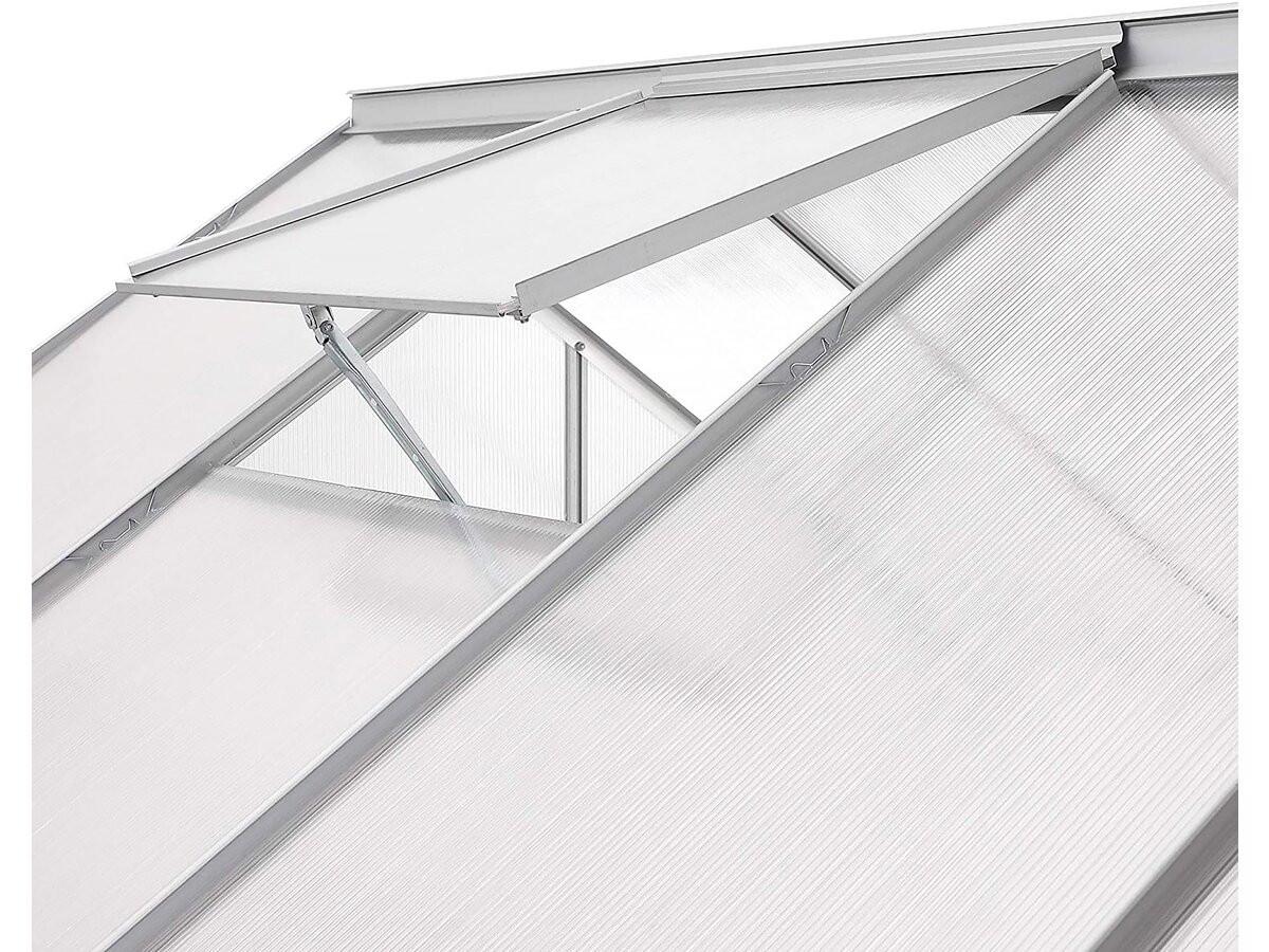 GEWÄCHSHAUS POLYCARBONAT basilic Grau - Grau, Metall (190/195/190cm) - Habitat Garten