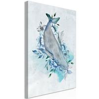 KUNSTDRUCK Blau 80/120 cm - Blau/Grau, Textil (80/120cm) - KUNSTLOFT