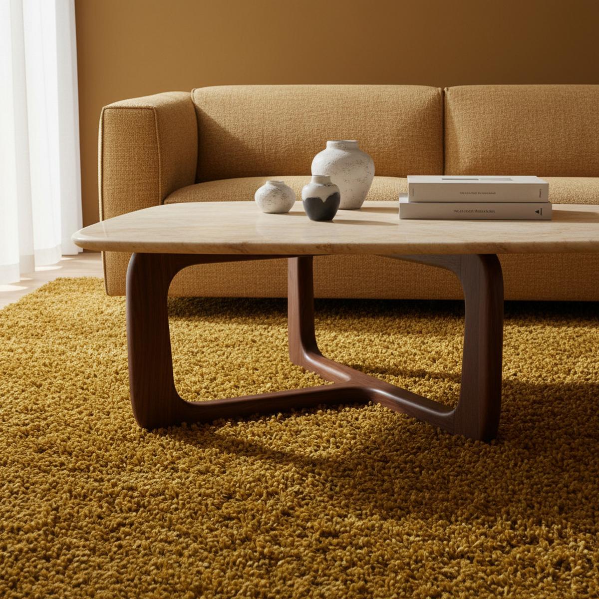TEPPICH Hochflor SPREE in Gold, einfarbig, 80 x 150 cm - Goldfarben, Textil (150/80cm) - KADIMA DESIGN