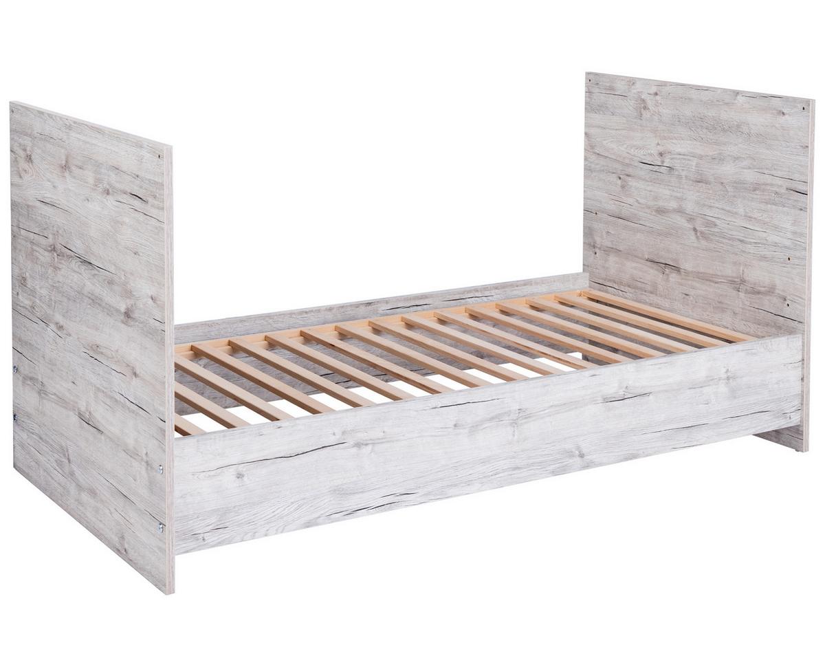BABYBETT Bente 70 x 140 cm Weiß / Eiche - Eichefarben/Weiß, Holz/Holzwerkstoff (70/140cm) - arthur berndt