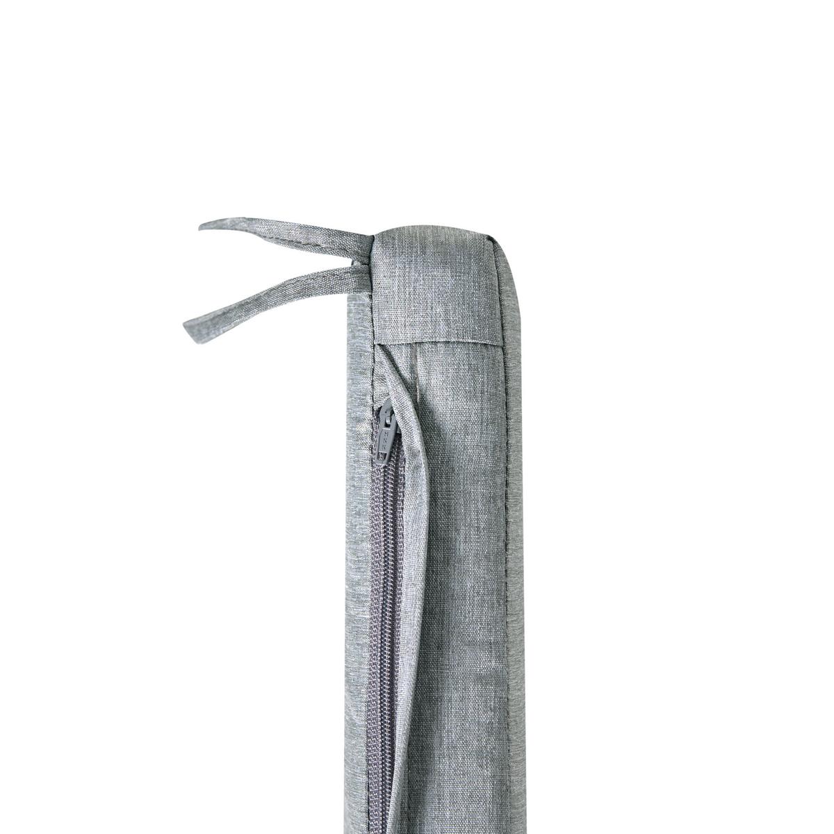 GARTENSTUHLKISSEN 8er-Set Grau meliert 46/46 cm Sassari Premium - Grau, Textil (46/5/46cm) - Beliani