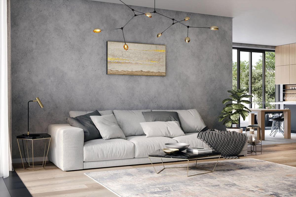 ÖLGEMÄLDE 120/60 cm - Goldfarben/Weiß, Holz/Textil (120/60cm) - KUNSTLOFT
