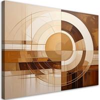 LEINWANDBILD 3D und geometrisch 45x30cm - Beige, Textil (45/30cm) - Feeby