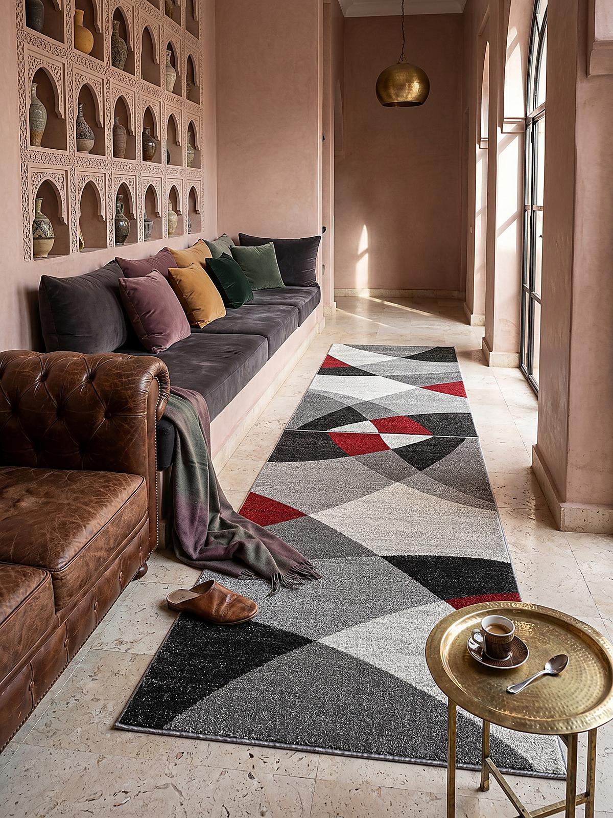 TEPPICH Niederflor Abstrakt THUR Polypropylen Grau 80 x 140 cm - Grau, Textil (80/140cm) - KADIMA DESIGN