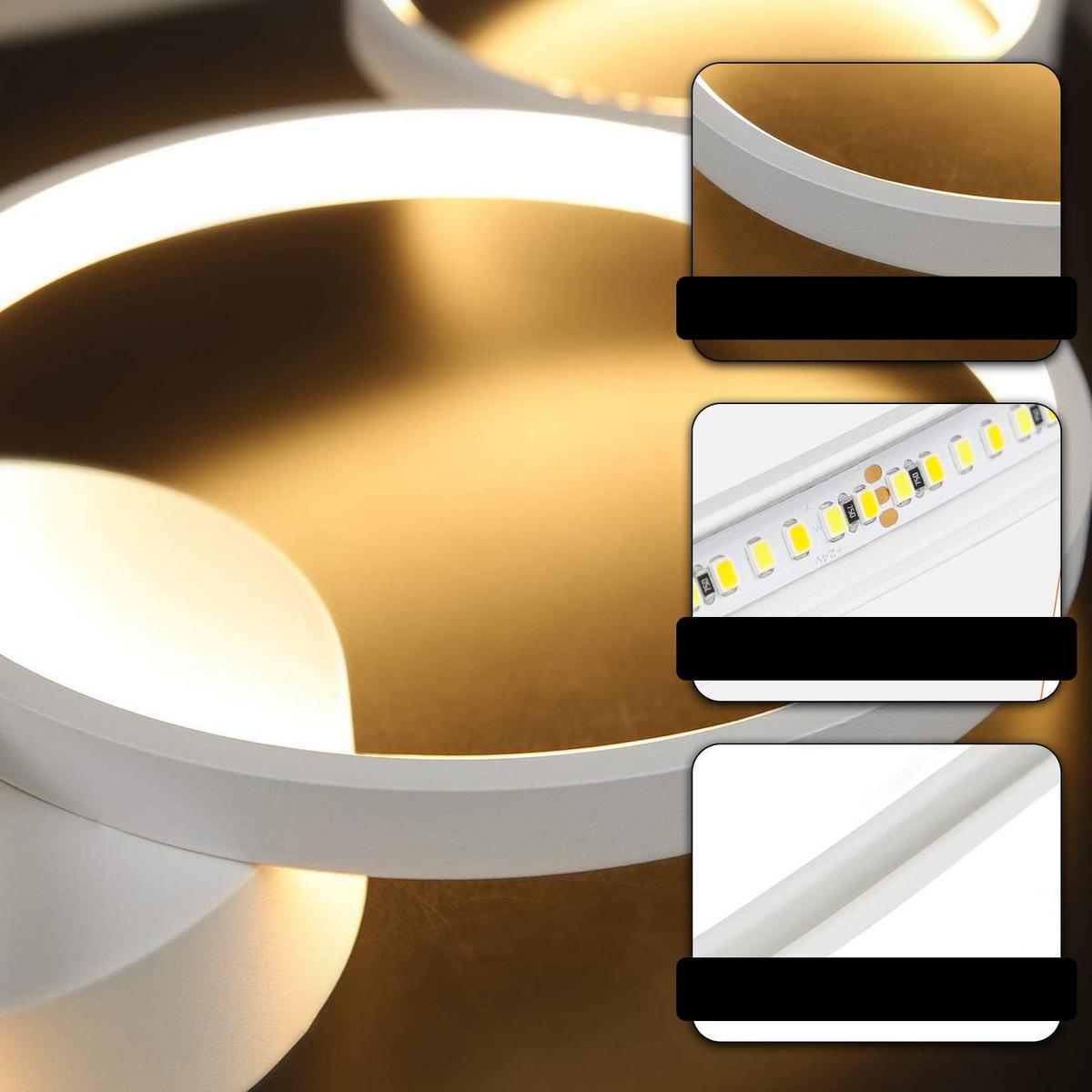 LED-DECKENLEUCHTE Maltby 100/35.5/5.8 cm - Weiß, Metall (35.5/100/5.8cm) - Nettlife