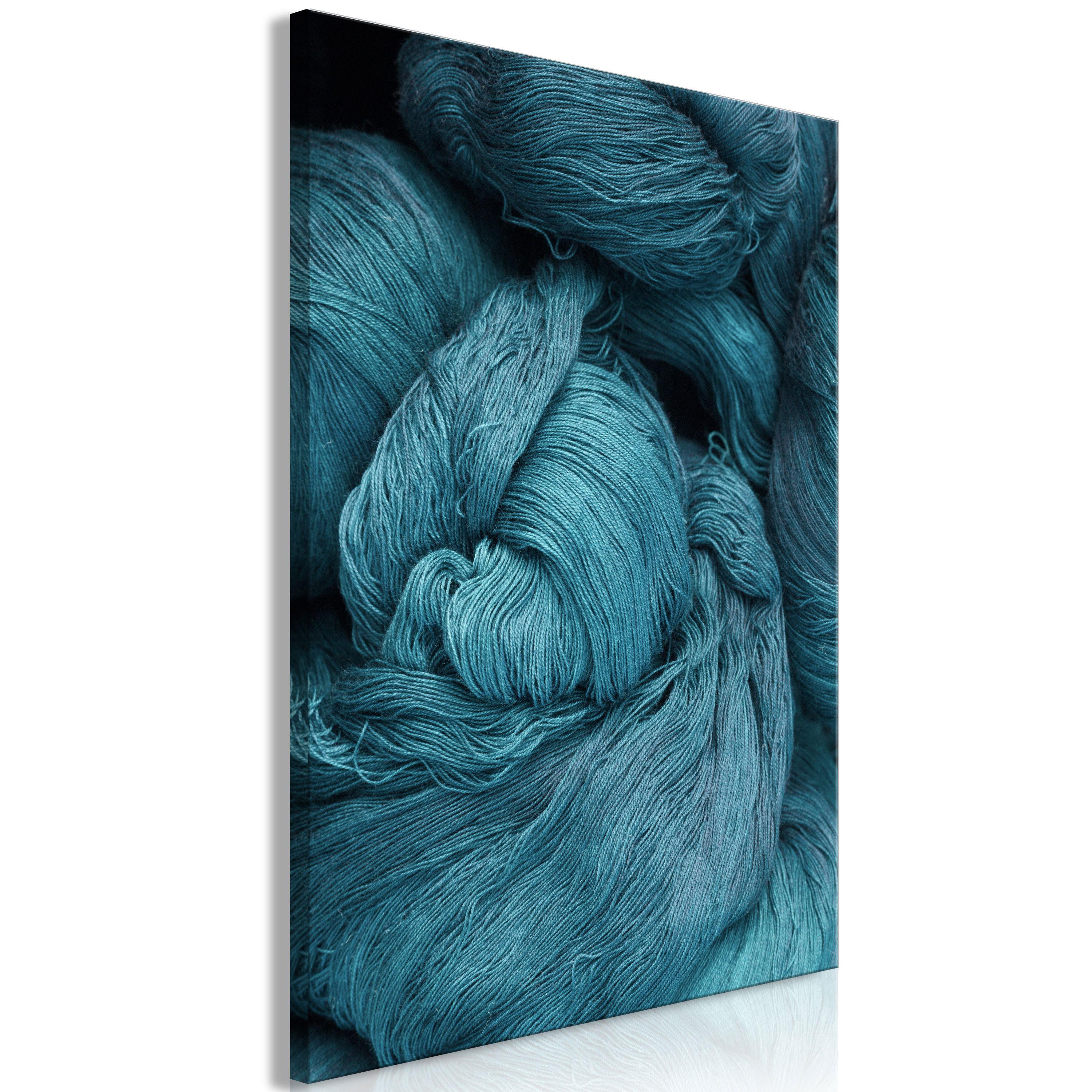 KUNSTDRUCK Türkis 40/60 cm - Türkis/Schwarz, Textil (40/60cm) - KUNSTLOFT