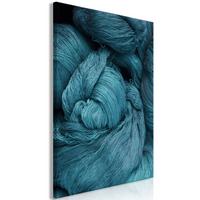 KUNSTDRUCK Türkis 40/60 cm - Türkis/Schwarz, Textil (40/60cm) - KUNSTLOFT