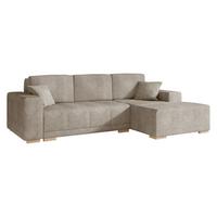 ECKSCHLAFSOFA Bello, Seite: Rechts - Hellbraun/Naturfarben, Holz/Textil (140/240cm) - MIRJAN24