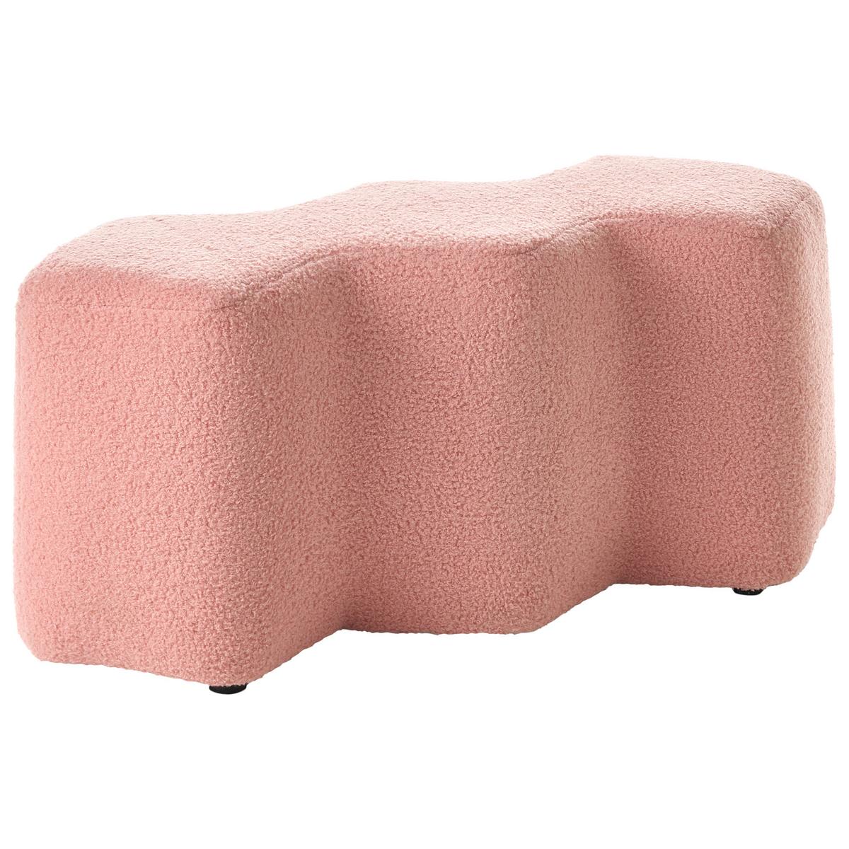 POLSTERBANK Bouclé Rosa Littleton - Pink, Textil (86/38/30cm) - Beliani