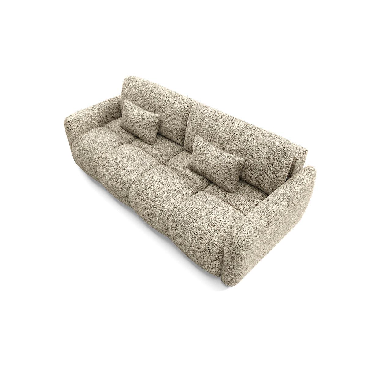 SOFA Vittoria 3 Sitzplätze Beige meliert - Beige, Holz (236/95/121cm) - Petits-meubles