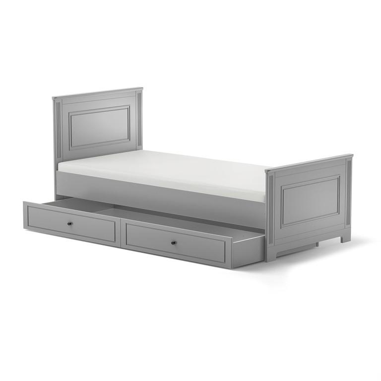 BETT 90/200 Grau - Grau, Holzwerkstoff (90/200cm) - Petits-meubles