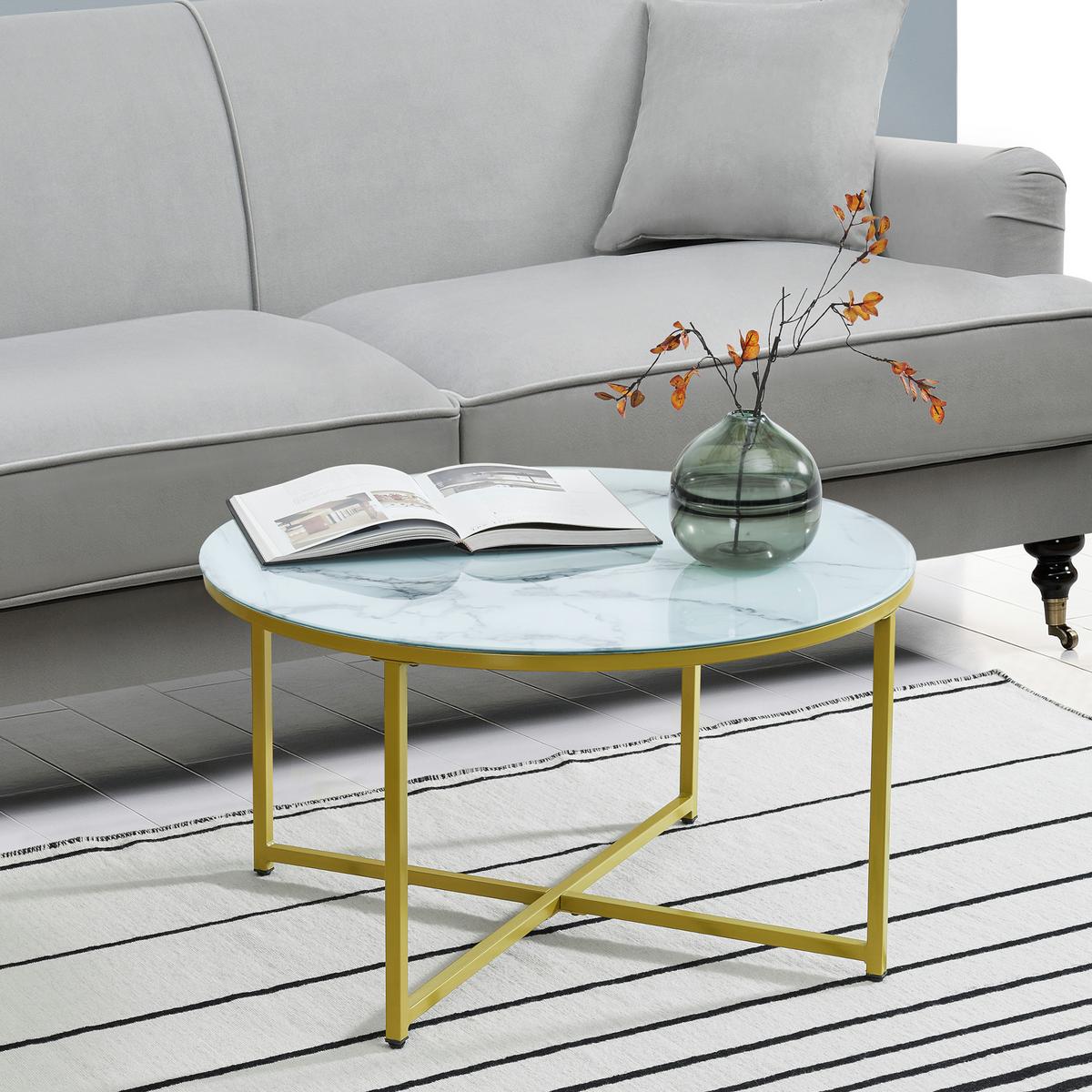 COUCHTISCH Uppvidinge 80/80/45 - Weiß, Holzwerkstoff (80/80/45cm) - [en.casa]