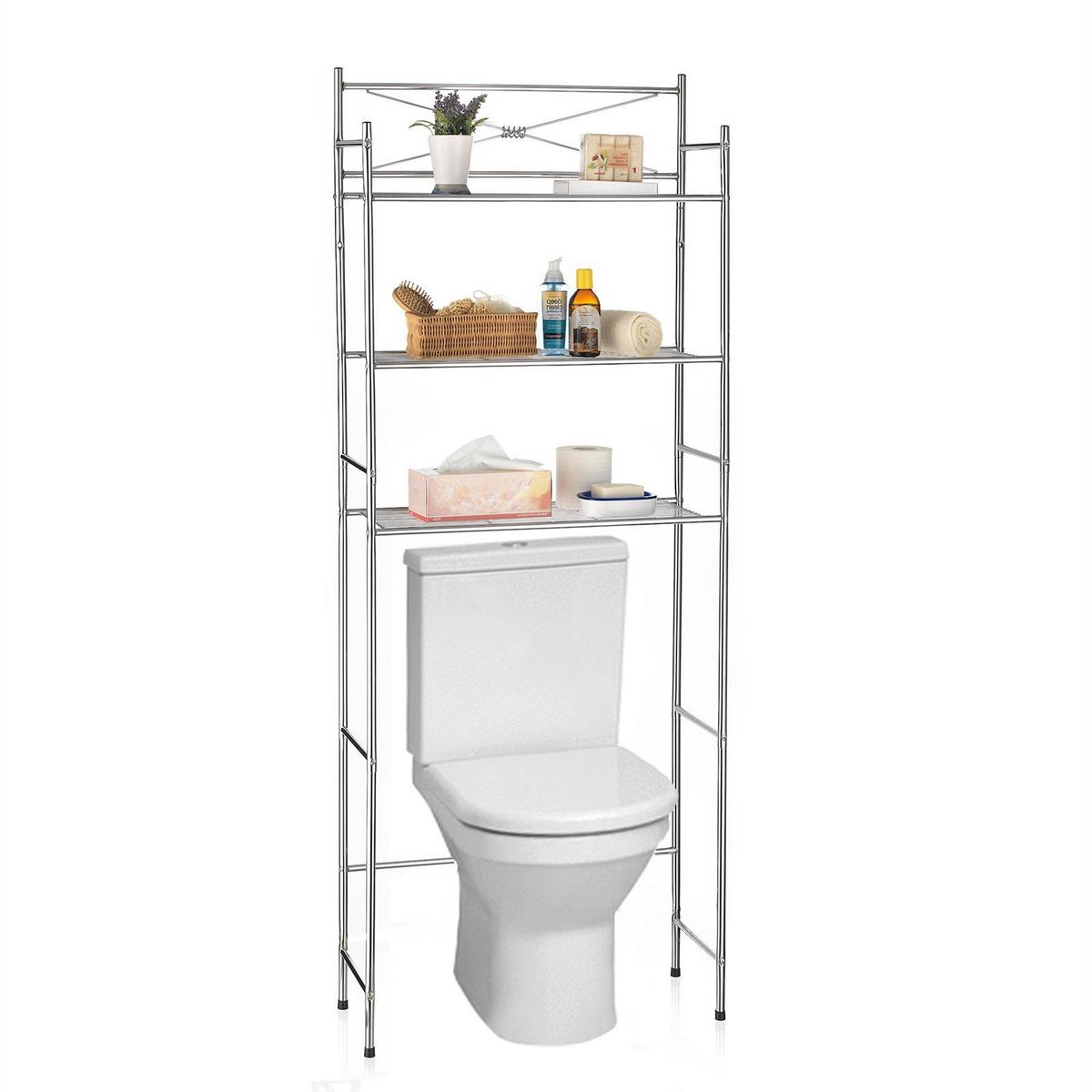 TOILETTENREGAL MARSA chrom - Chromfarben, Metall (65/164/22cm) - CARO-Möbel