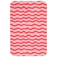 BADEMATTE Verspielt - Muster - Rot 60x90 cm - Rosa, Textil (60/90cm) - OnlyWow