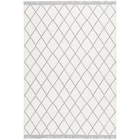TEPPICH BEIDSEITIG ETHNO KELIM RAUTEN - Weiß/Grau, Textil (140/200cm) - Pergamon