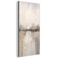 METALLBILD Moderne Kunst - Abstrakt - Beige 40x80 cm - Beige, Metall (40/80cm) - MuchoWow