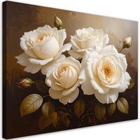 LEINWANDBILD Blumen 30x20cm - Braun, Textil (30/20cm) - Feeby
