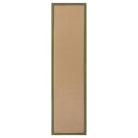 JUTETEPPICH TRENT, geometrisch, Braun-Grün, 60 x 230 cm - Naturfarben/Grün, Textil (60/230cm) - KADIMA DESIGN