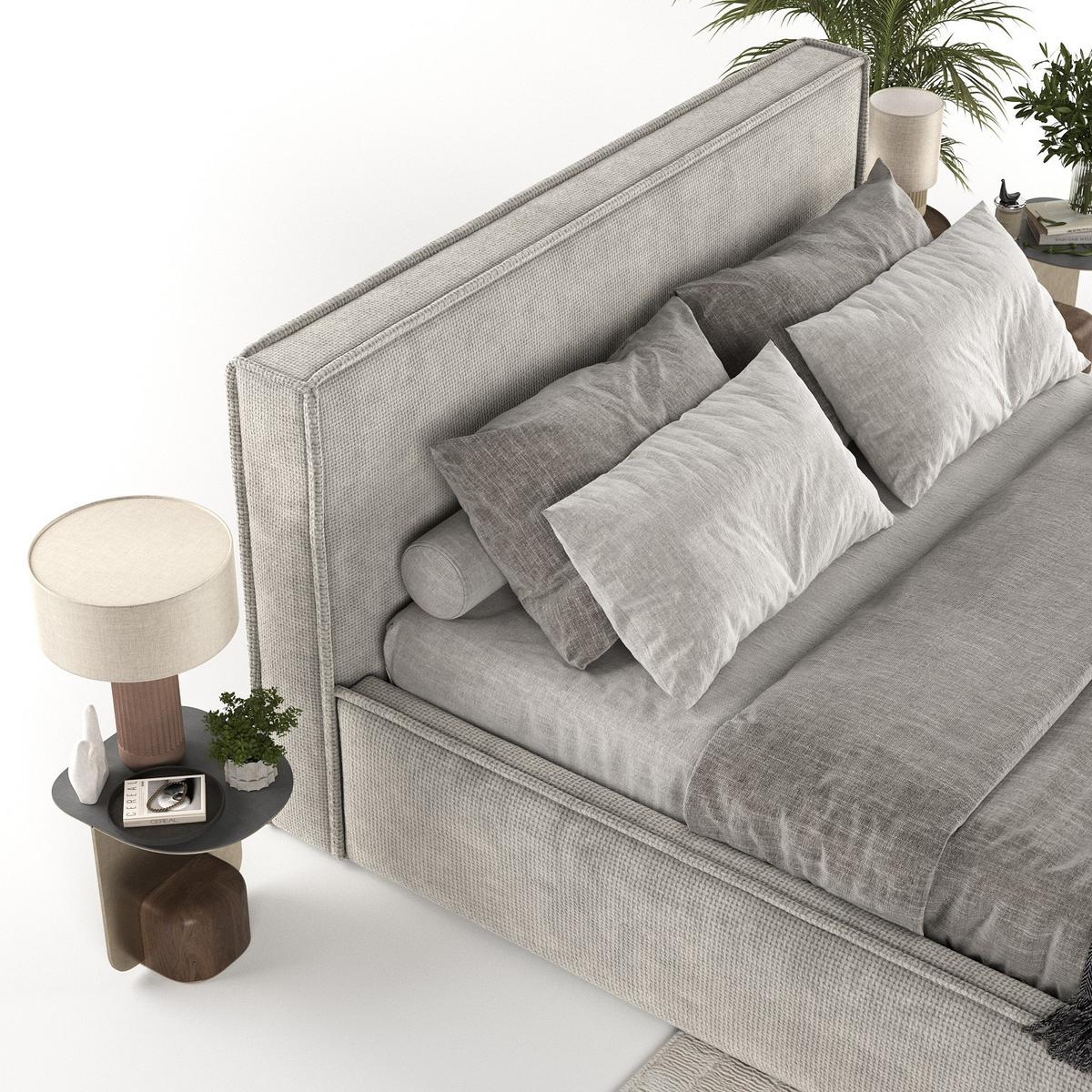 POLSTERBETT Sato mit Stauraum 120/200 cm Beige im Bonita Stoff - Beige/Schwarz, Holz/Holzwerkstoff (120/200cm) - AltaBeds
