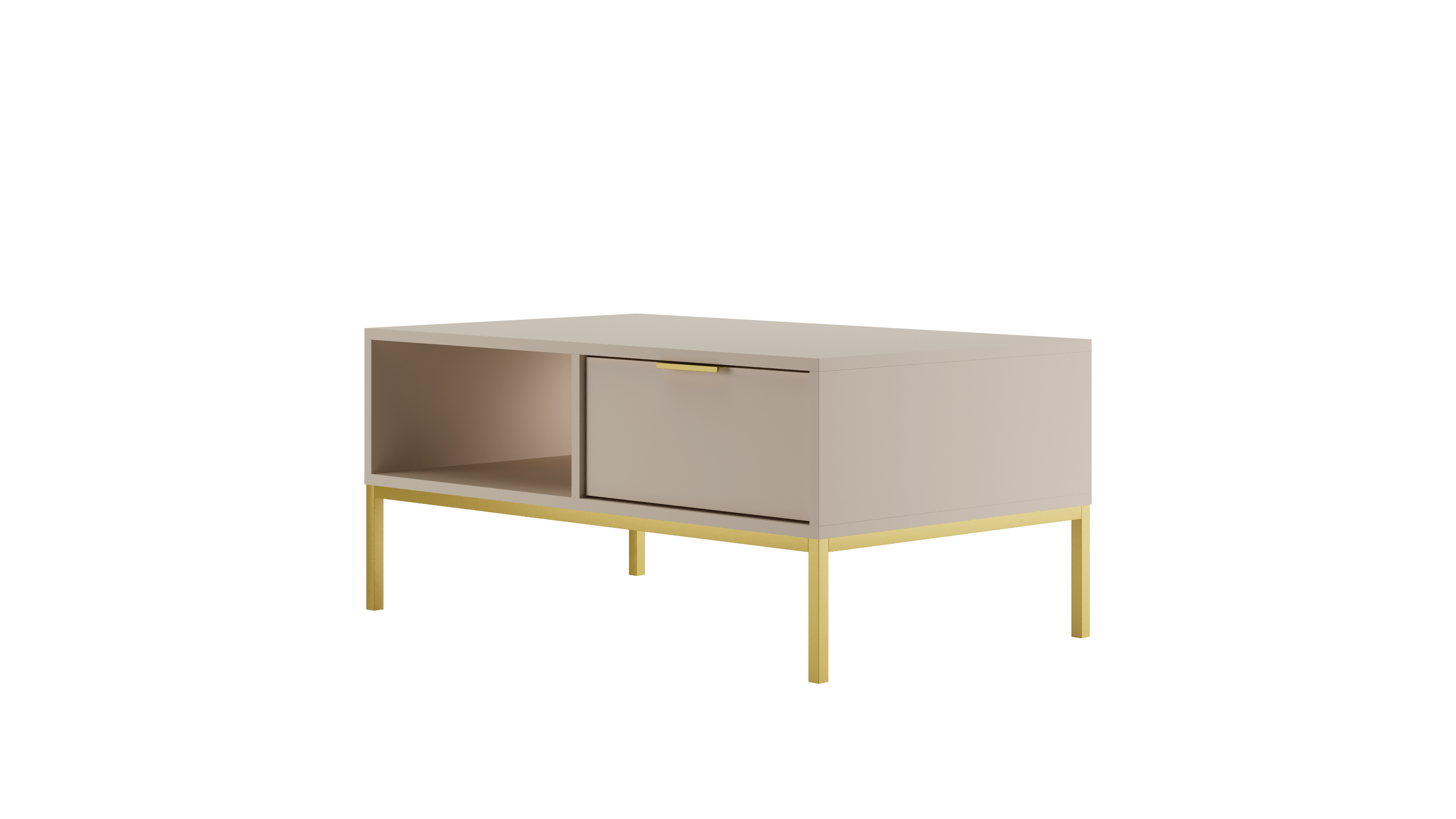 COUCHTISCH Austin 60/45/100 - Kaschmir/Goldfarben, Holzwerkstoff (100/60/45cm) - RAUMHIRSCH FURNITURE
