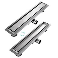 DUSCHRINNE Edelstahl Dusche & Bad 50/11 cm - Chromfarben, Metall (11/9/50cm) - EMKE