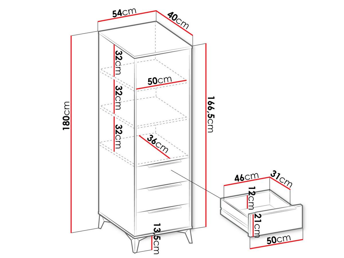KLEIDERSCHRANK Xylix 1D3SZ - Beige/Goldfarben, Holzwerkstoff/Metall (54/180/40cm) - MIRJAN24