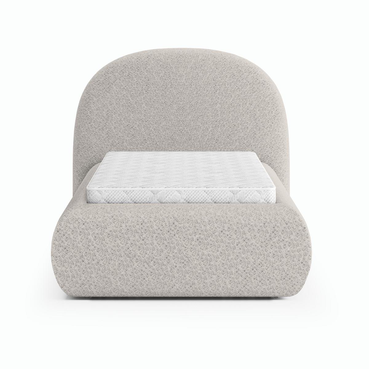 POLSTERBETT Motti 90x200, Einzelbett mit Bettkasten und Schaumstoffmatratze 10 cm, Beige - Beige, Holzwerkstoff (90/200cm) - Beautysofa