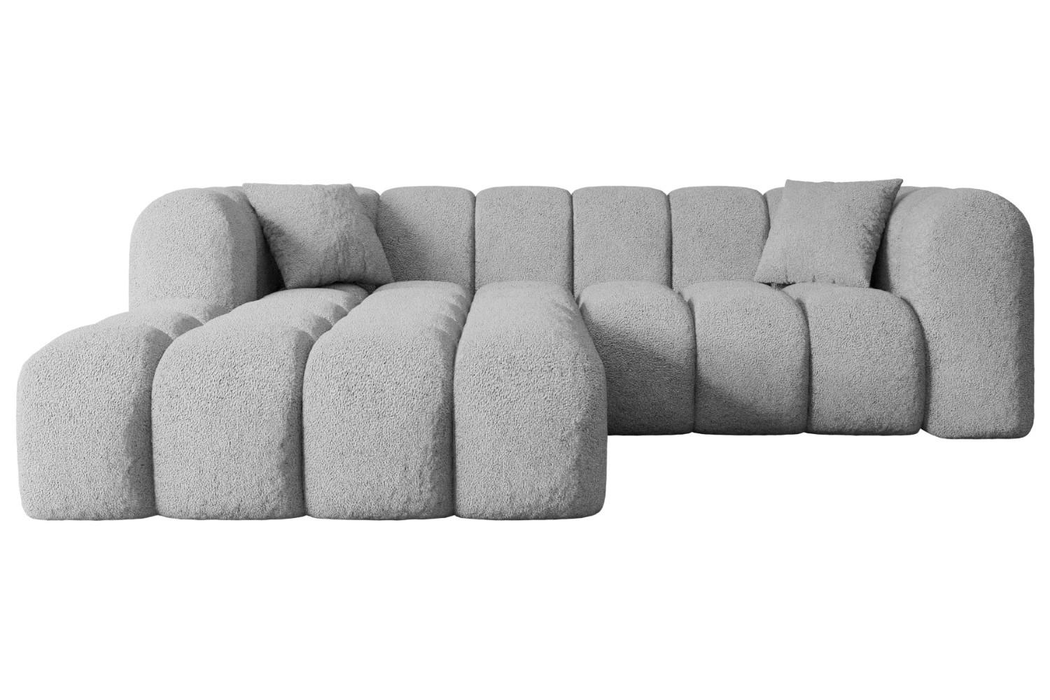 ECKSOFA Ottomane Links OLEA-L1 - 231x173x74 cm Hellgrau - Hellgrau/Schwarz, Holzwerkstoff/Kunststoff (190/242cm) - ALTDECOR