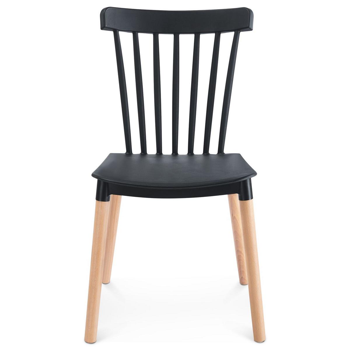 ESSZIMMERSTUHL RAVI 4er-Set schwarz - Schwarz, Kunststoff (43/81/40cm) - IDIMEX