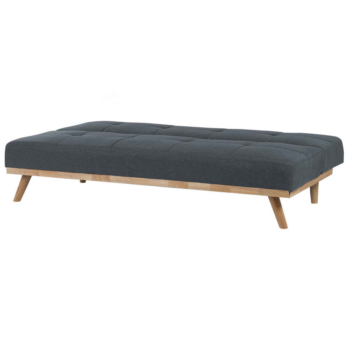 3-SITZER-SCHLAFSOFA dunkelgrau Froya - Grau, Textil (183/80/80cm) - Beliani