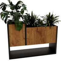 BLUMENKASTEN - Nussbaumfarben, Holzwerkstoff (22.6/45/64.5cm) - RAUMHIRSCH FURNITURE