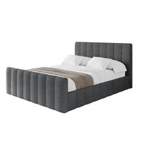 POLSTERBETT mit Bettkasten, Fußteil und Lattenrost, Boxbett ohne Matratze - FINO-Z 180x200 Dunkelgrau - Anthrazit, Holzwerkstoff/Textil (180/200cm) - ALTDECOR
