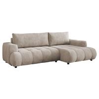 ECKSOFA Haiti, Seite: Rechts 2R+LC - Schwarz/Mokka, Holz/Textil (276/156cm) - MIRJAN24