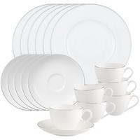 KAFFEESERVICE Anmut Platinum No.1 weiß 18-tlg. - Weiß, Keramik (2/2/2cm) - Villeroy & Boch