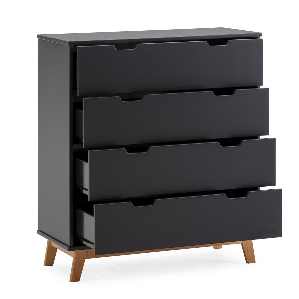 KOMMODE 80/89/35 Miranda Anthrazit - Anthrazit, Holz (80/89/35cm)