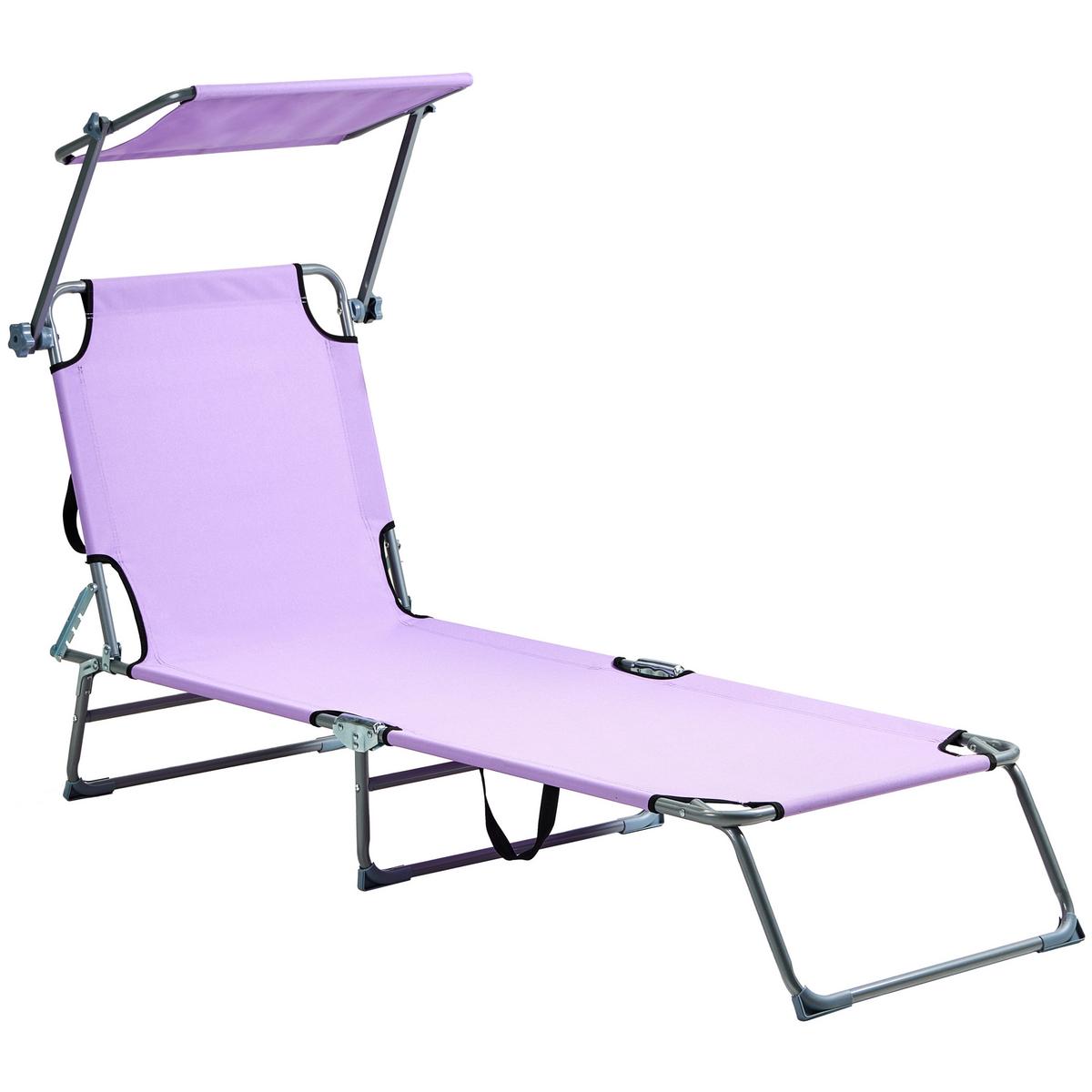 SONNENLIEGE Violett Foligno - Violett, Metall (58/24/201cm)